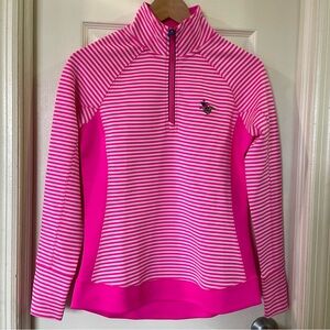 Vineyard Vines Pink and White Striped Turtleneck Sweater